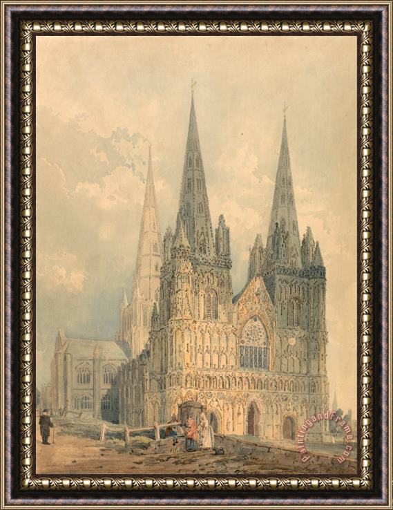 Thomas Girtin Lichfield Cathedral, Staffordshire Framed Print