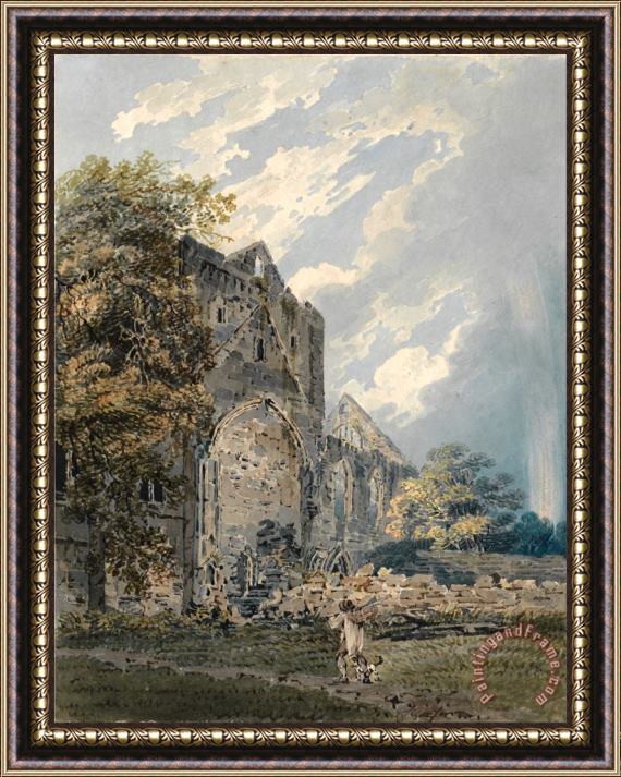 Thomas Girtin Pluscardine Abbey, Elgin Framed Painting