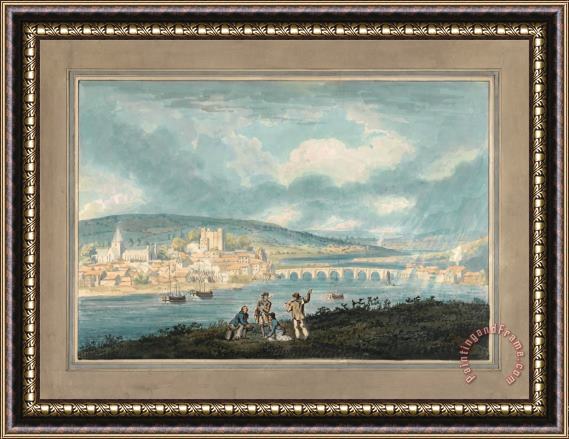 Thomas Girtin Rochester, Kent From The North Framed Painting