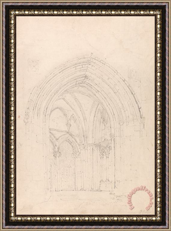 Thomas Girtin St. Alban's Cathedral, Hertfordshire 2 Framed Print
