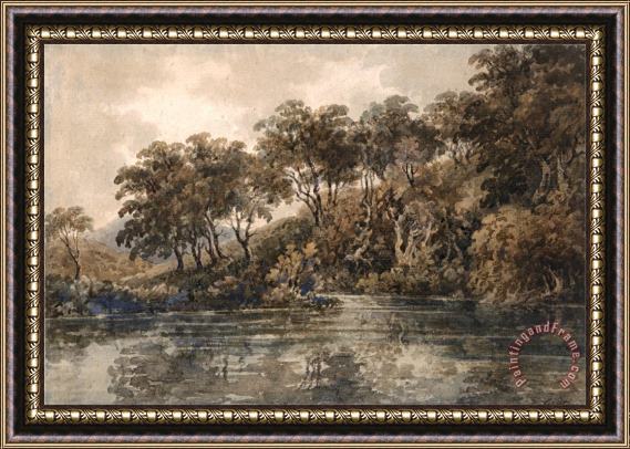 Thomas Girtin Trees And Pond Near Bromley, Kent Framed Print