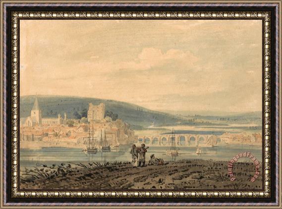 Thomas Girtin View of Rochester Framed Painting