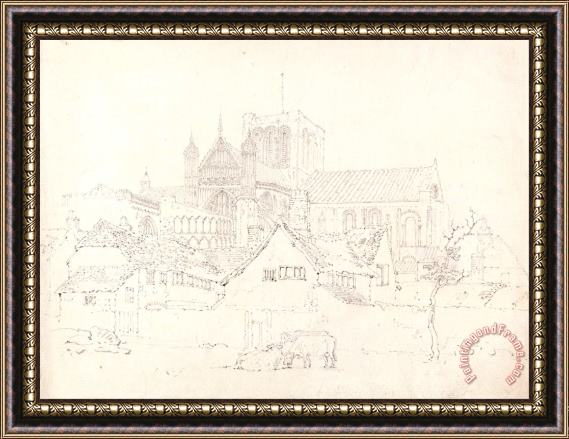 Thomas Girtin Winchester Cathedral, Hampshire, From The North East Framed Painting