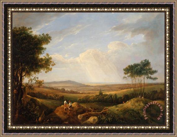 Thomas Hastings Landscape with Figures Framed Painting