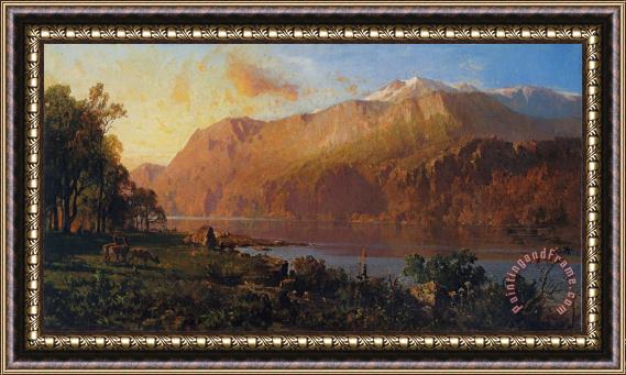Thomas Hill Emerald Lake Near Tahoe Framed Painting