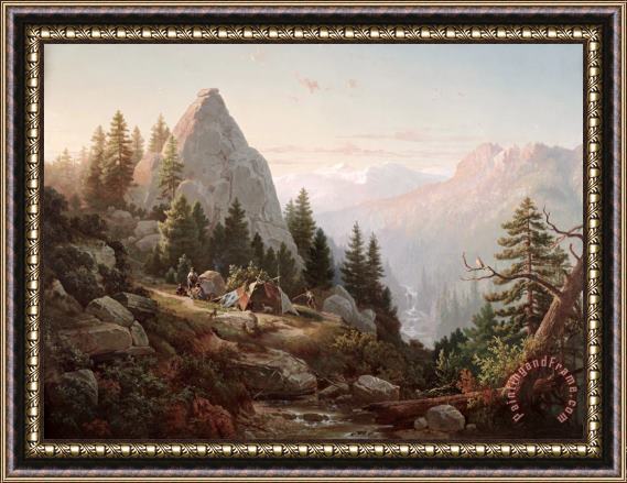 Thomas Hill Sugar Loaf Peak, El Dorado County Framed Painting