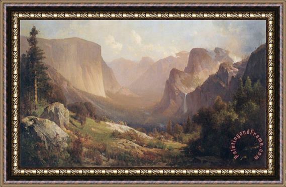 Thomas Hill View of Yosemite Valley Framed Painting