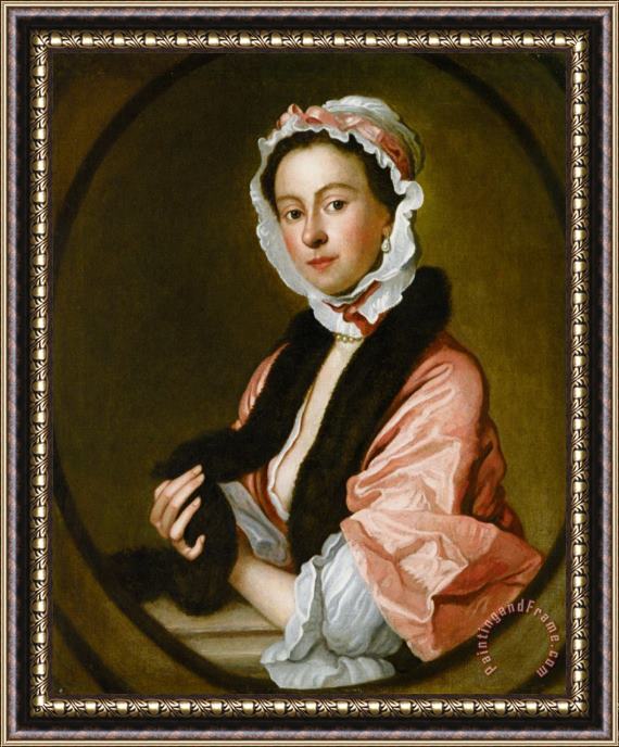 Thomas Hudson Mrs. John Faber Framed Painting