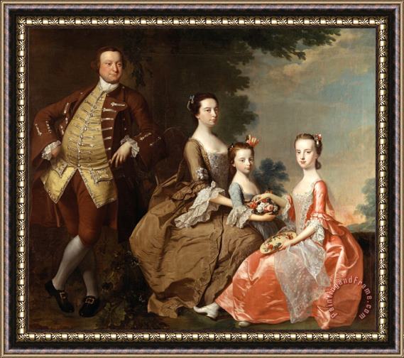 Thomas Hudson The Thistlethwayte Family Framed Painting