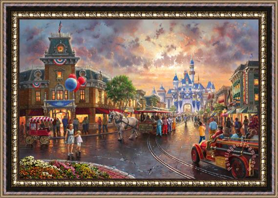 Thomas Kinkade 60th Disneyland Framed Painting