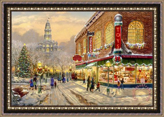 Thomas Kinkade A Christmas Wish Framed Painting