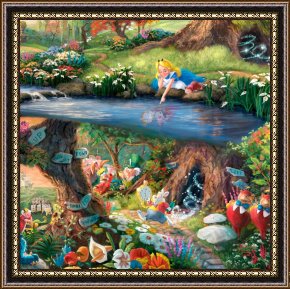 thomas kinkade alice in wonderland painting