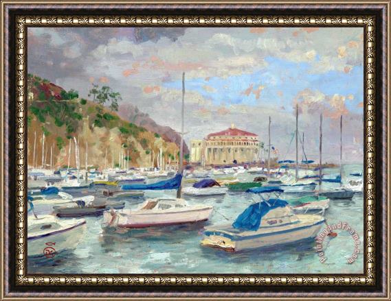 Thomas Kinkade Catalina Marina Framed Painting