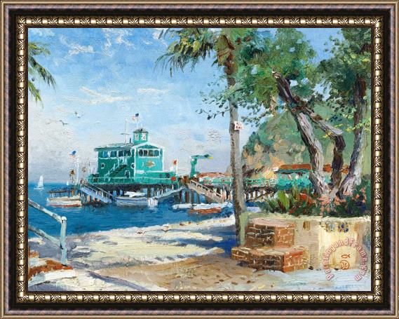 Thomas Kinkade Catalina, Rosie's on The Pier Framed Painting