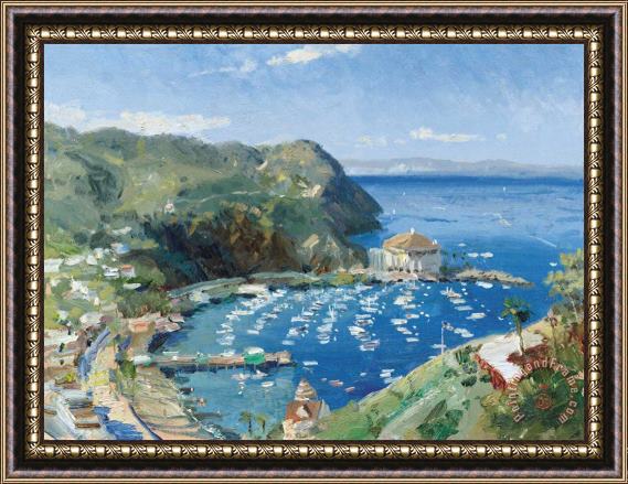 Thomas Kinkade Catalina, View From Mt. Ada Framed Painting