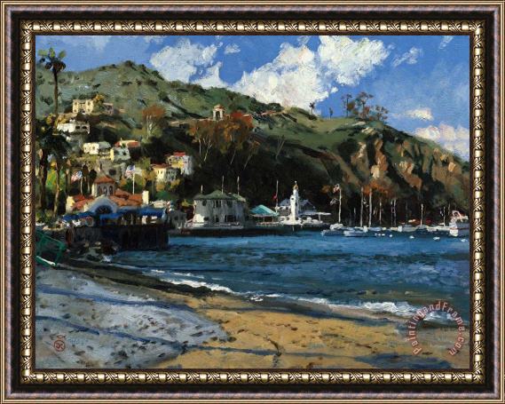 Thomas Kinkade Catalina Yacht Club Framed Painting