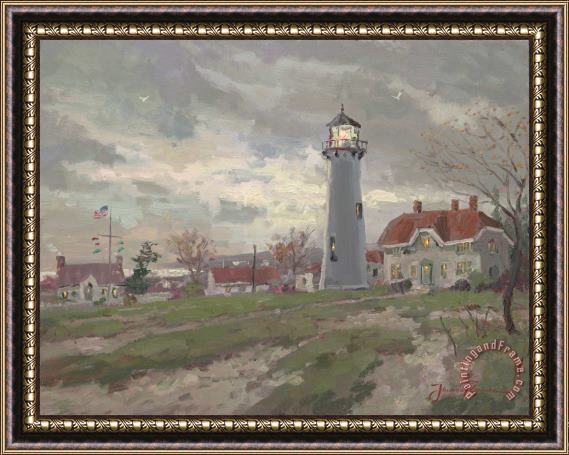 Thomas Kinkade Chatham Light Framed Painting