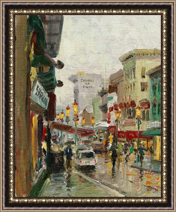 Thomas Kinkade Chinatown, San Francisco Framed Painting