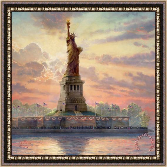 Thomas Kinkade Dedicated to Liberty Framed Painting