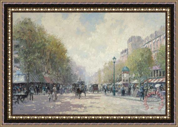 Thomas Kinkade Morning on The Boulevard Framed Painting