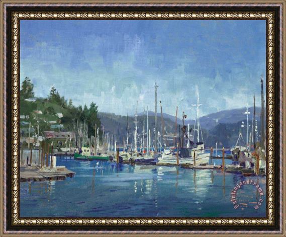 Thomas Kinkade Newport Harbor Framed Painting