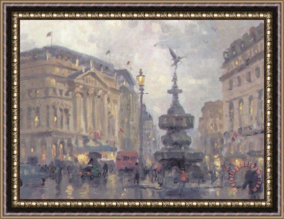 Thomas Kinkade Piccadilly Circus Framed Painting