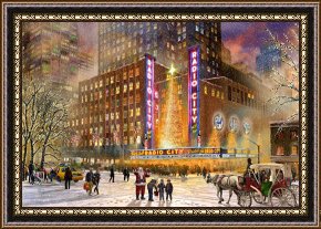 The Music Room Framed Prints - Radio City Music Hall by Thomas Kinkade
