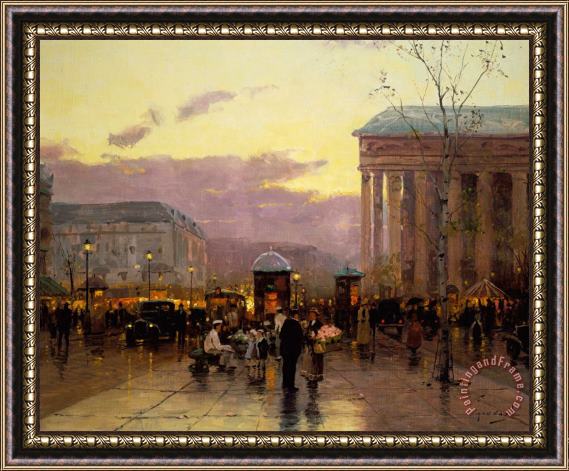 Thomas Kinkade Rainy Dusk, Paris Framed Painting