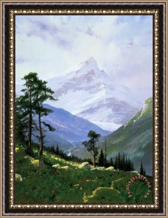 Thomas Kinkade Spring in The Alps Framed Print