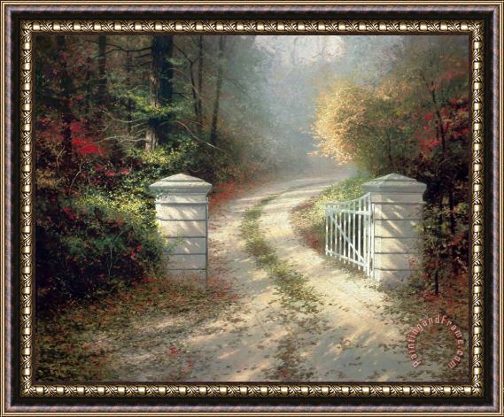 Thomas Kinkade The Autumn Gate Framed Print