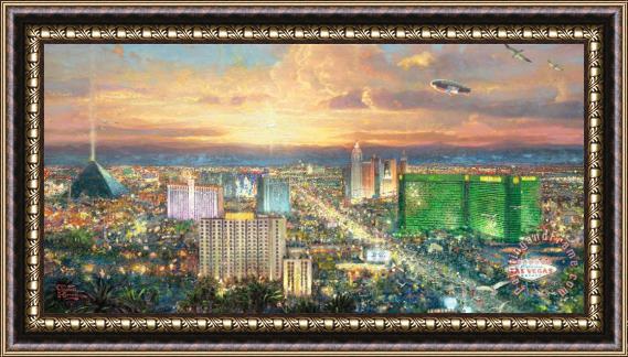 Thomas Kinkade Viva Las Vegas Framed Painting