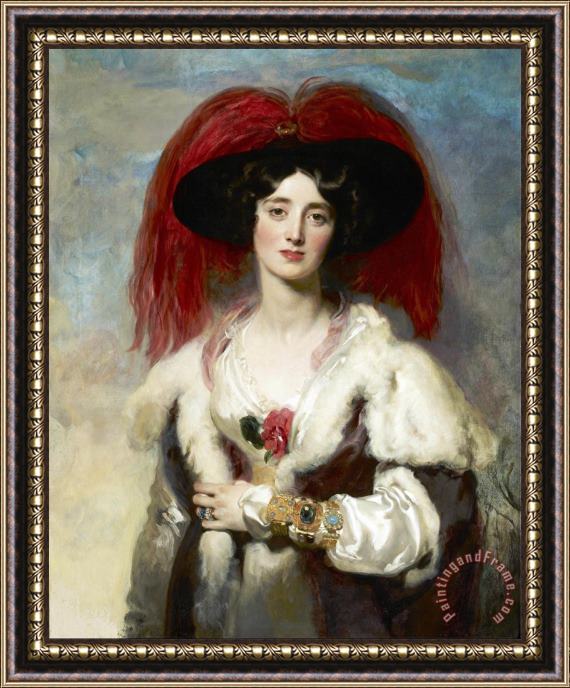 Thomas Lawrence Julia, Lady Peel Framed Painting
