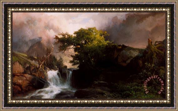 Thomas Moran A Mountain Stream Framed Painting