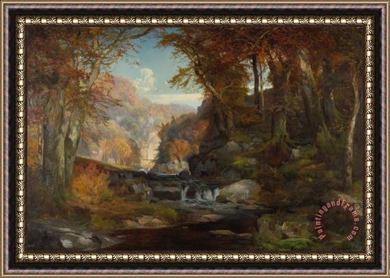 Thomas Moran A Scene On The Tohickon Creek Framed Print