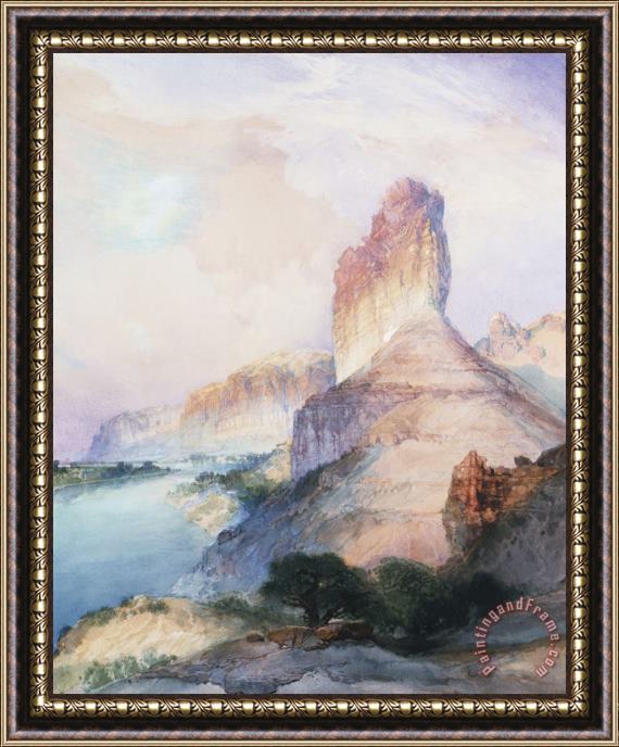 Thomas Moran Butte Green River Wyoming Framed Painting
