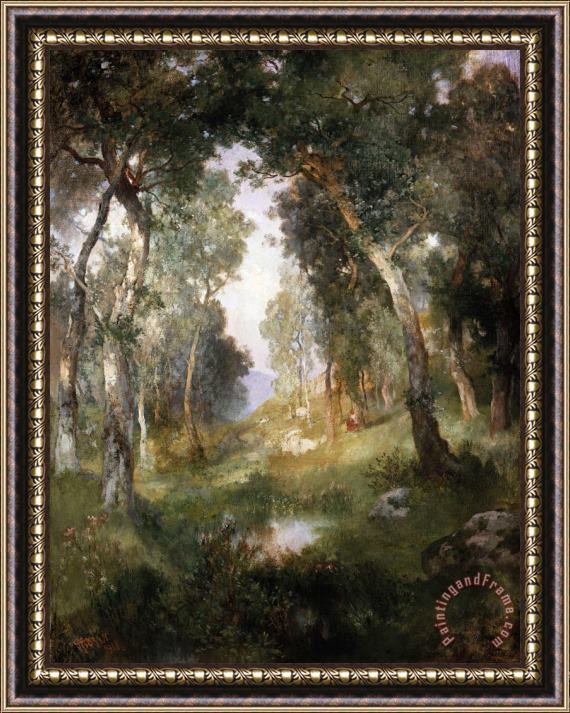 Thomas Moran Forest Glade Framed Painting