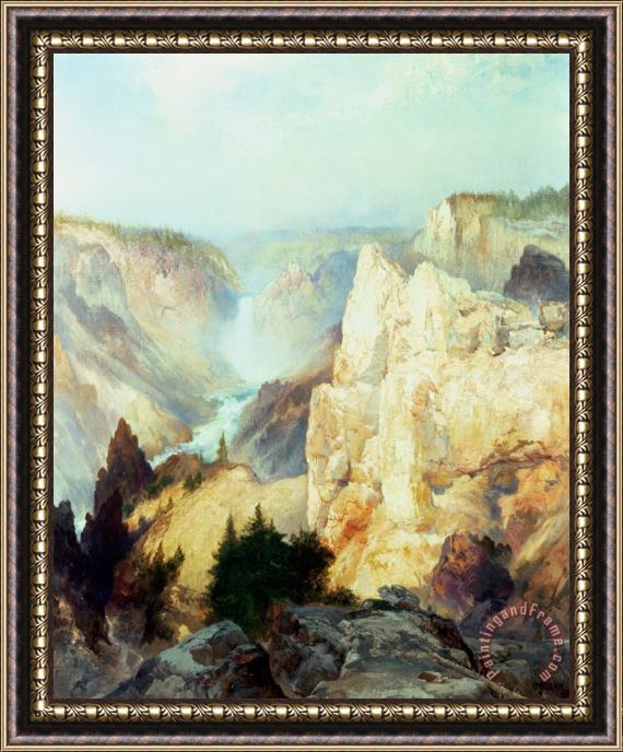 Thomas Moran Grand Canyon of the Yellowstone Park Framed Print
