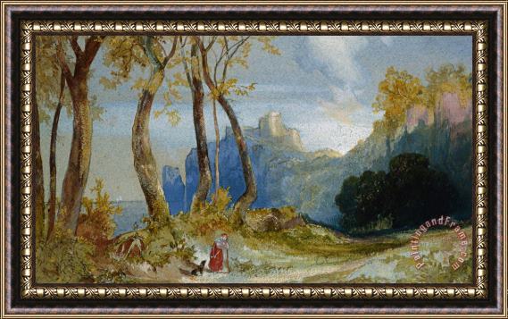Thomas Moran In the Hills Framed Painting