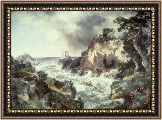 Thomas Moran Point Lobos at Monterey in California Framed Painting