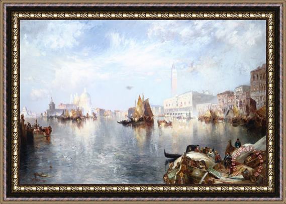 Thomas Moran Venetian Grand Canal Framed Print
