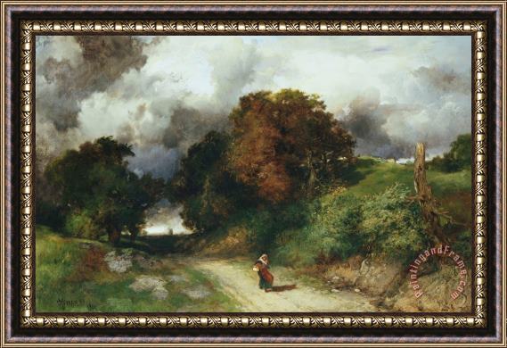 Thomas Moran Windy Hilltop Framed Painting