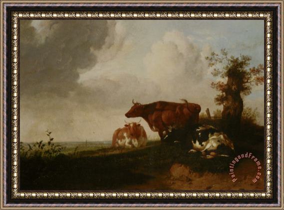 Thomas Sidney Cooper Cattle Resting Framed Painting