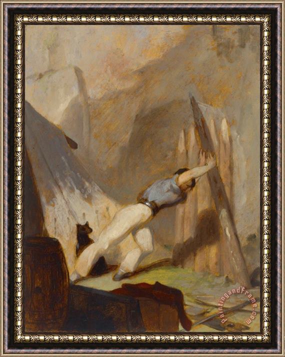 Thomas Sully Building a Shelter Framed Painting