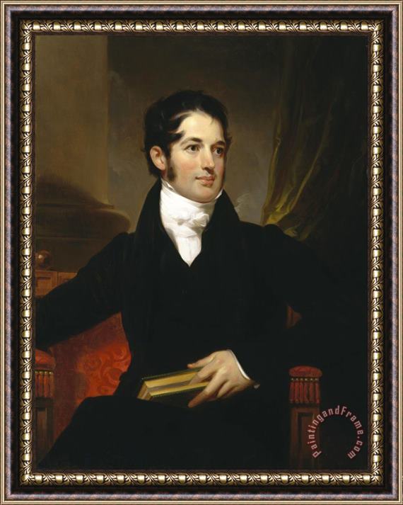 Thomas Sully Portrait of James Cornell Biddle Framed Painting