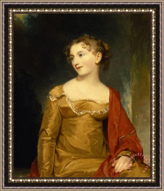 Thomas Sully Portrait of Maria Livingston (mrs. John C. Tillotson) Framed Painting