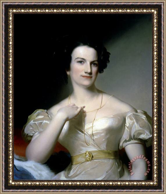 Thomas Sully Portrait of Mrs Benjamin Tevis (mary M. Hunter) Framed Print