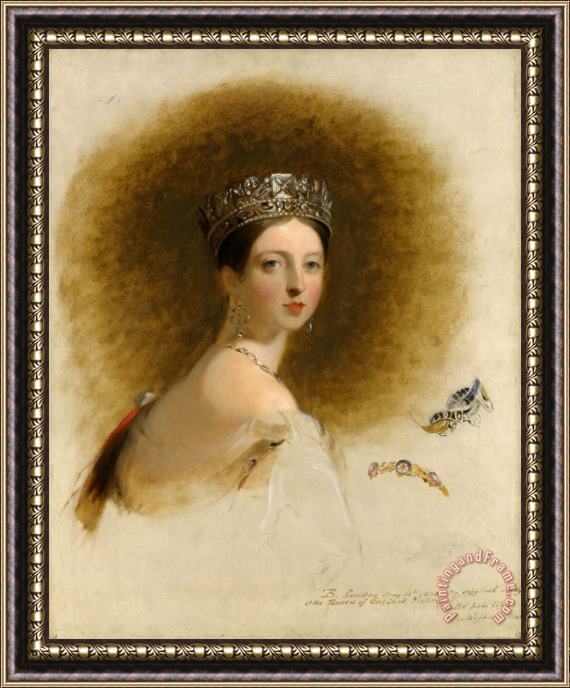 Thomas Sully Queen Victoria Framed Painting