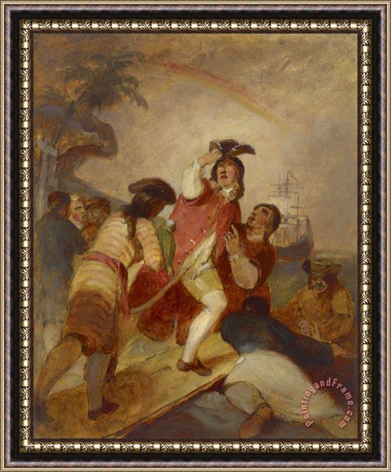 Thomas Sully Robinson Crusoe And His Man Friday Leave The Island Framed Print