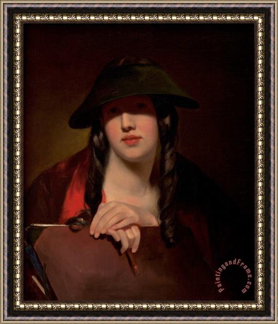 Thomas Sully The Student (rosalie Kemble Sully) Framed Painting