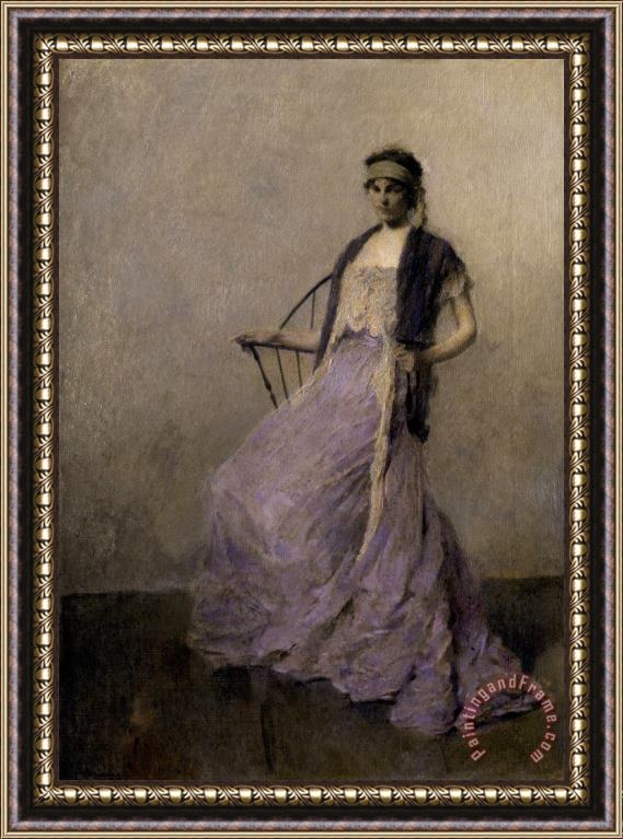 Thomas Wilmer Dewing Iris Framed Painting